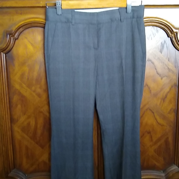 Theory Wool Slacks Gray Windowpane, Size 00 NWT - Picture 3 of 7